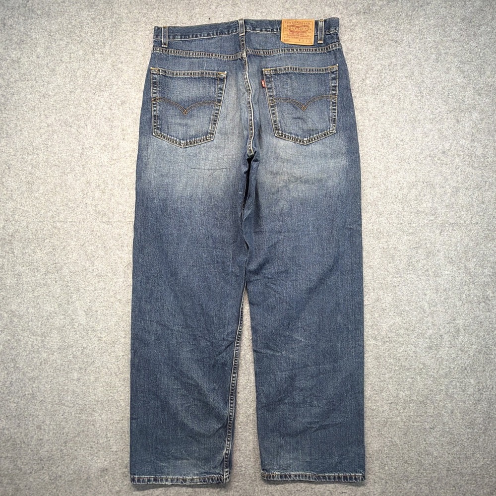 Vintage Levis Jeans Mens 36x32 (Fit 36x31) Blue 569 Loose Straight Denim Y2K